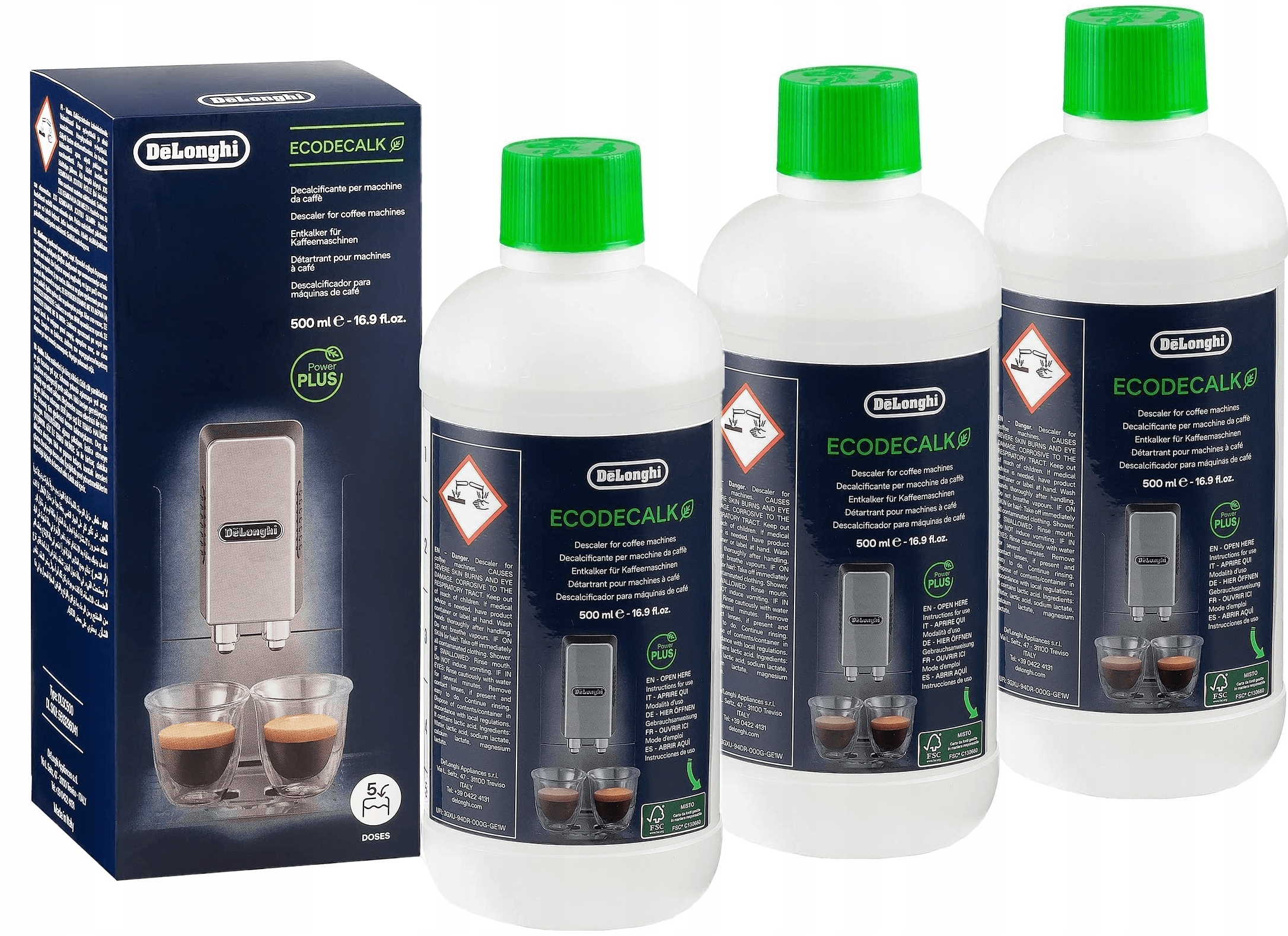 Odkamieniacz ekspresu Delonghi EcoDecalk 500ml x3