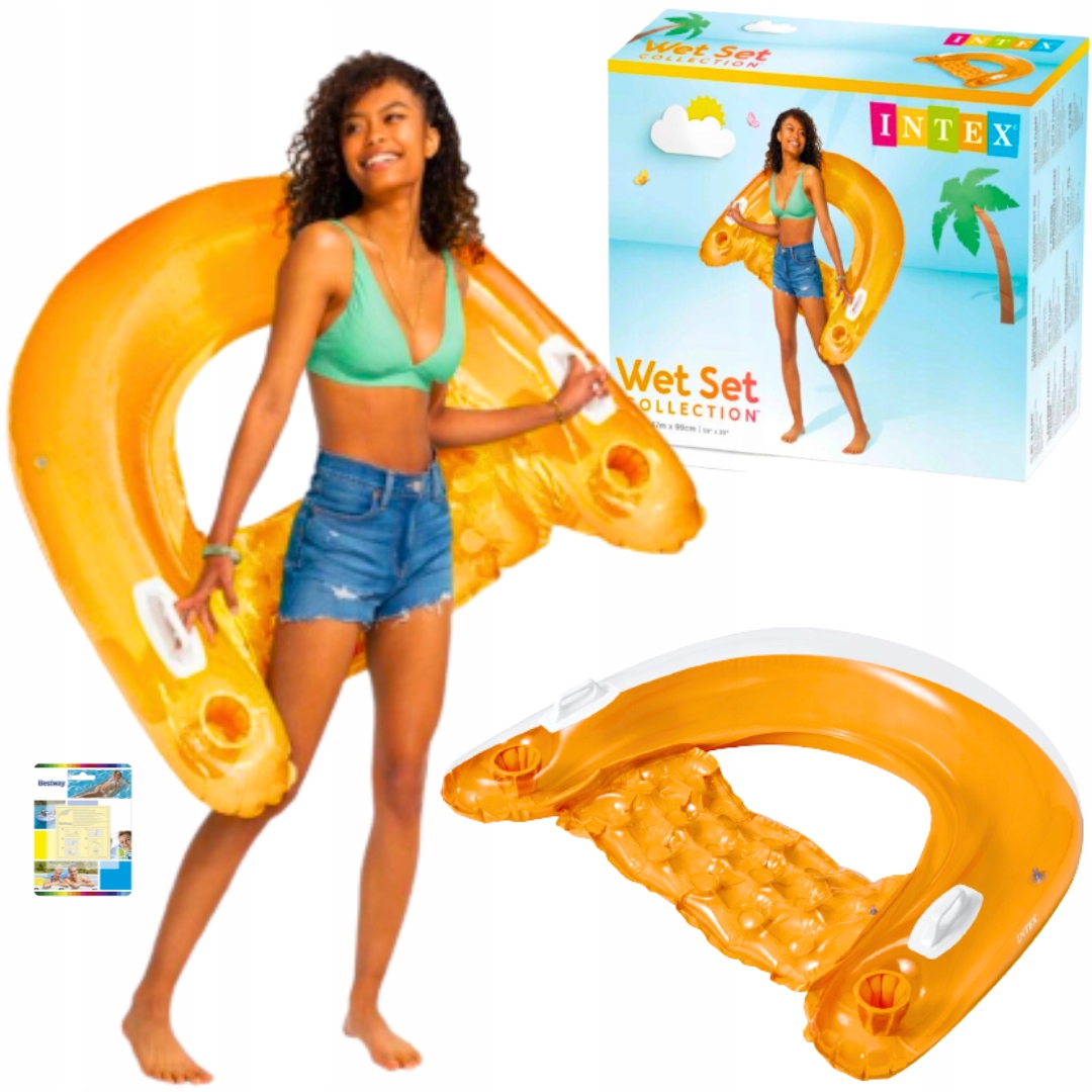 DMUCHANY MATERAC FOTEL DO PŁYWANIA NAD WODĘ Z UCHWYTAMI+GRATIS EAN (GTIN) 4250399500193