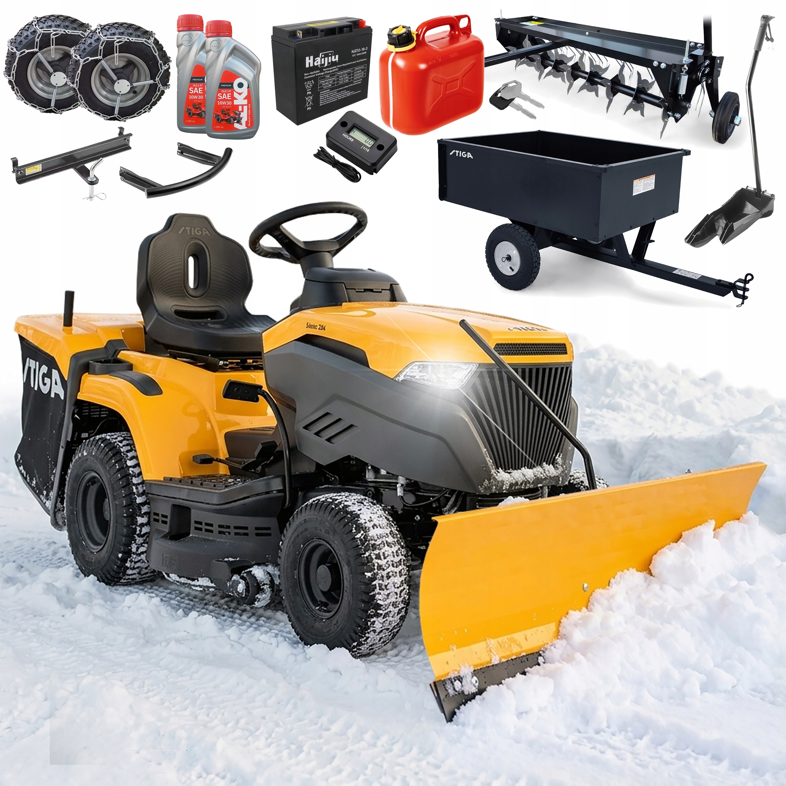 Traktor Ogrodowy Stiga Estate 384 Hydrostat 84 cm Koszenie 3w1 Zestaw