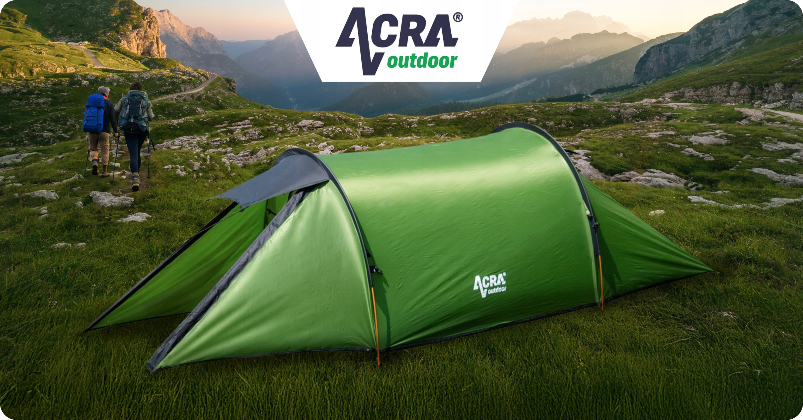 Acra turistický ultralehký stan ST32 pro 2 osoby zelený