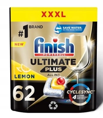 Levně Finish Kapsle Ultimate Plus 62 Lemonů