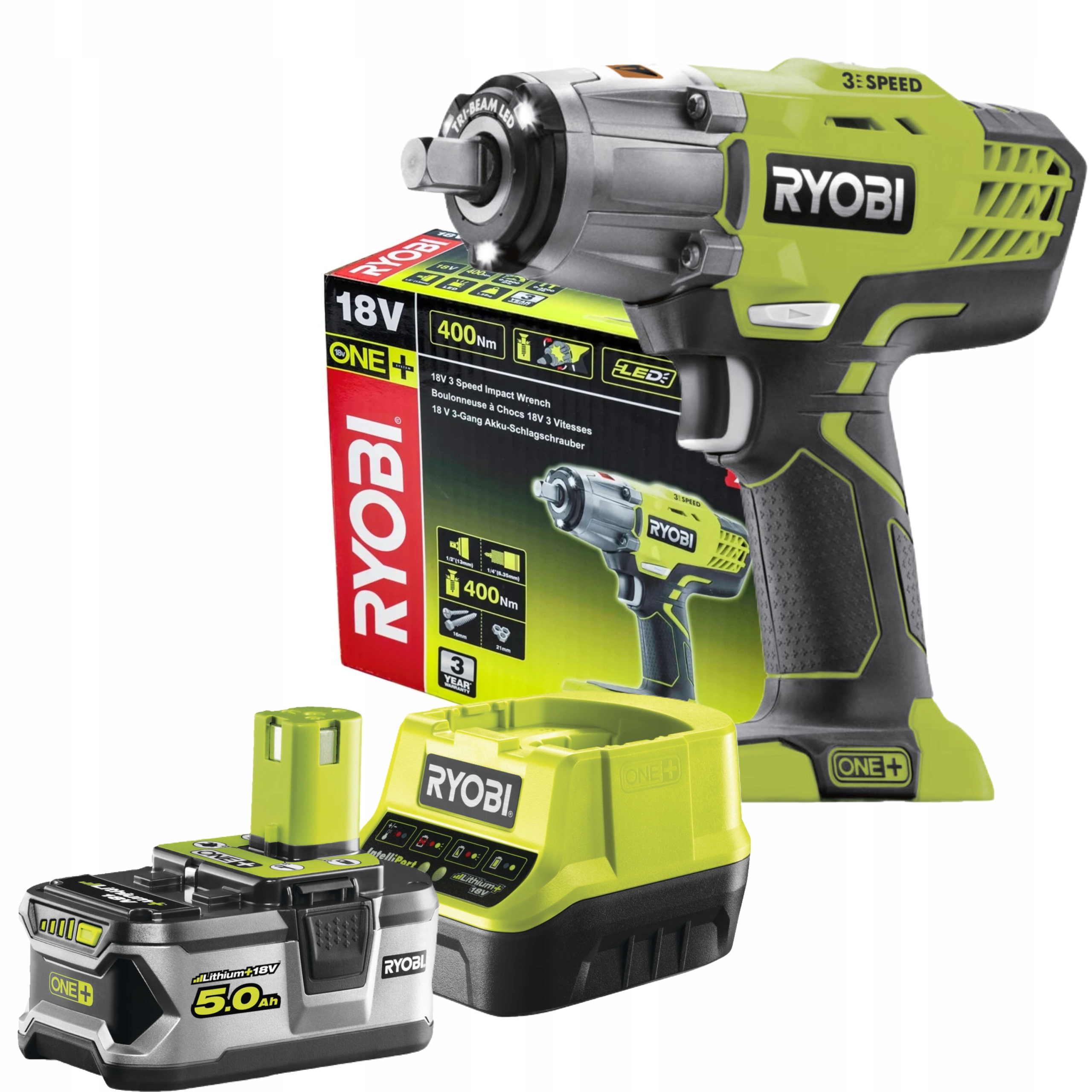 

Klucz Udarowy Akumulatorowy Ryobi R18IW3 5.0Ah