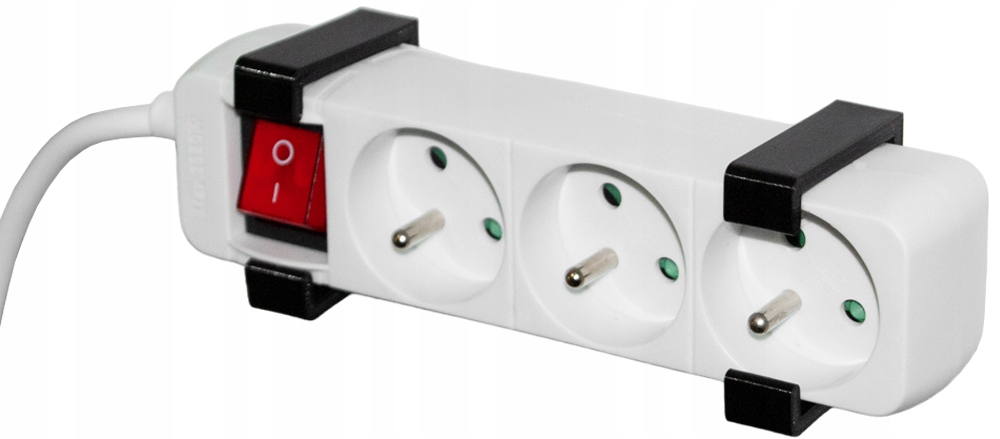 WIESZAK UCHWYT NA PRZEDŁUŻACZ SIECIOWY LISTWĘ ELEKTRYCZNĄ CZARNY WĄSKI MAŁY Marka inna