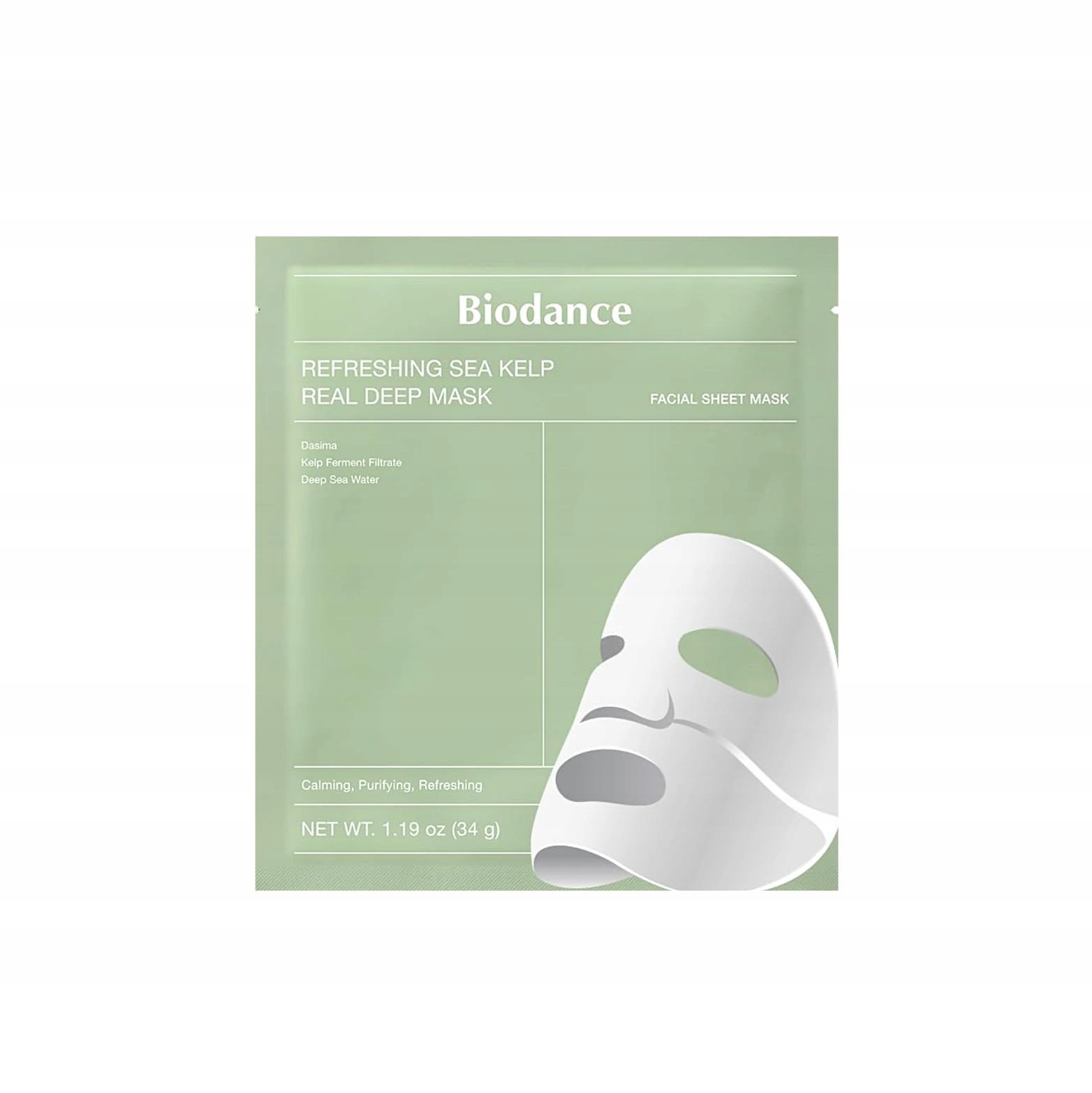 Biodance Osvěžující maska z mořských řas Real Deep Mask 4 x 34 g