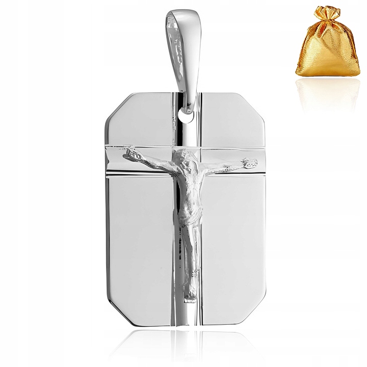 Stříbrný Medailonek Křížek S Ježíškem Přívěsek Stříbro Ryzosti 925 Jako Dárek