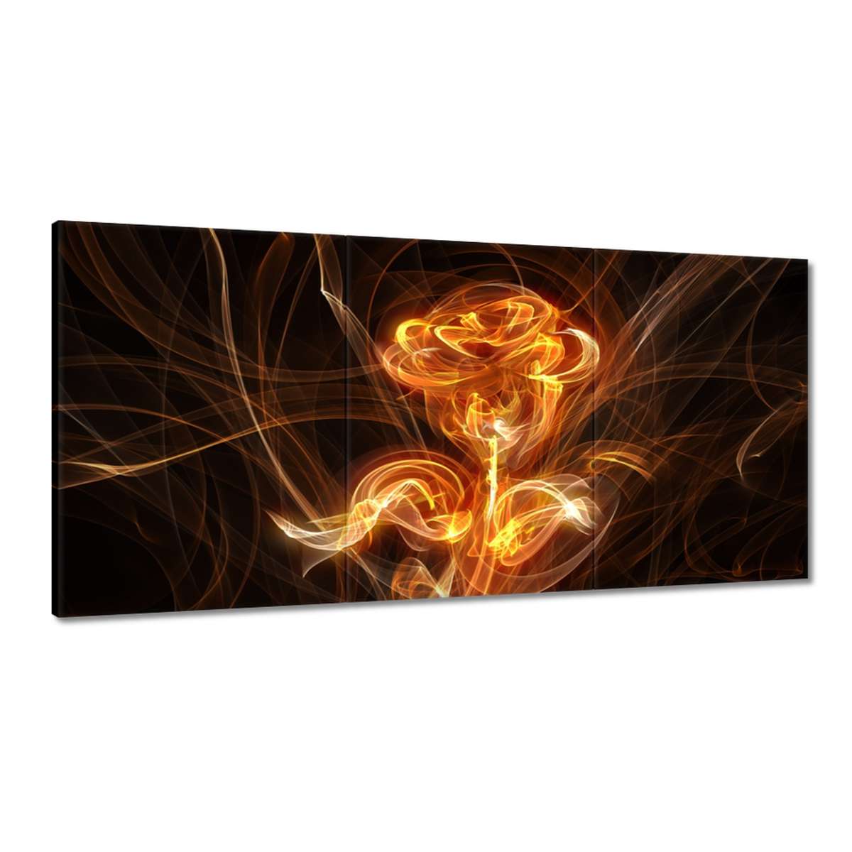 Obrazy 180x90 Horiaca ruža fraktálová