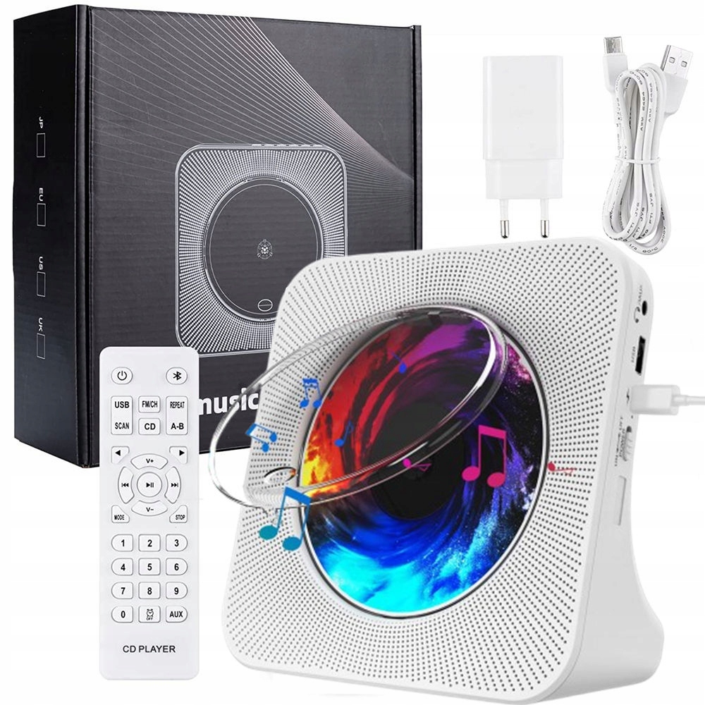 Přenosný CD Přehrávač, Reproduktor Podporuje BLUETOOTH/FM/MP3/AUX Dálkové Ovládání