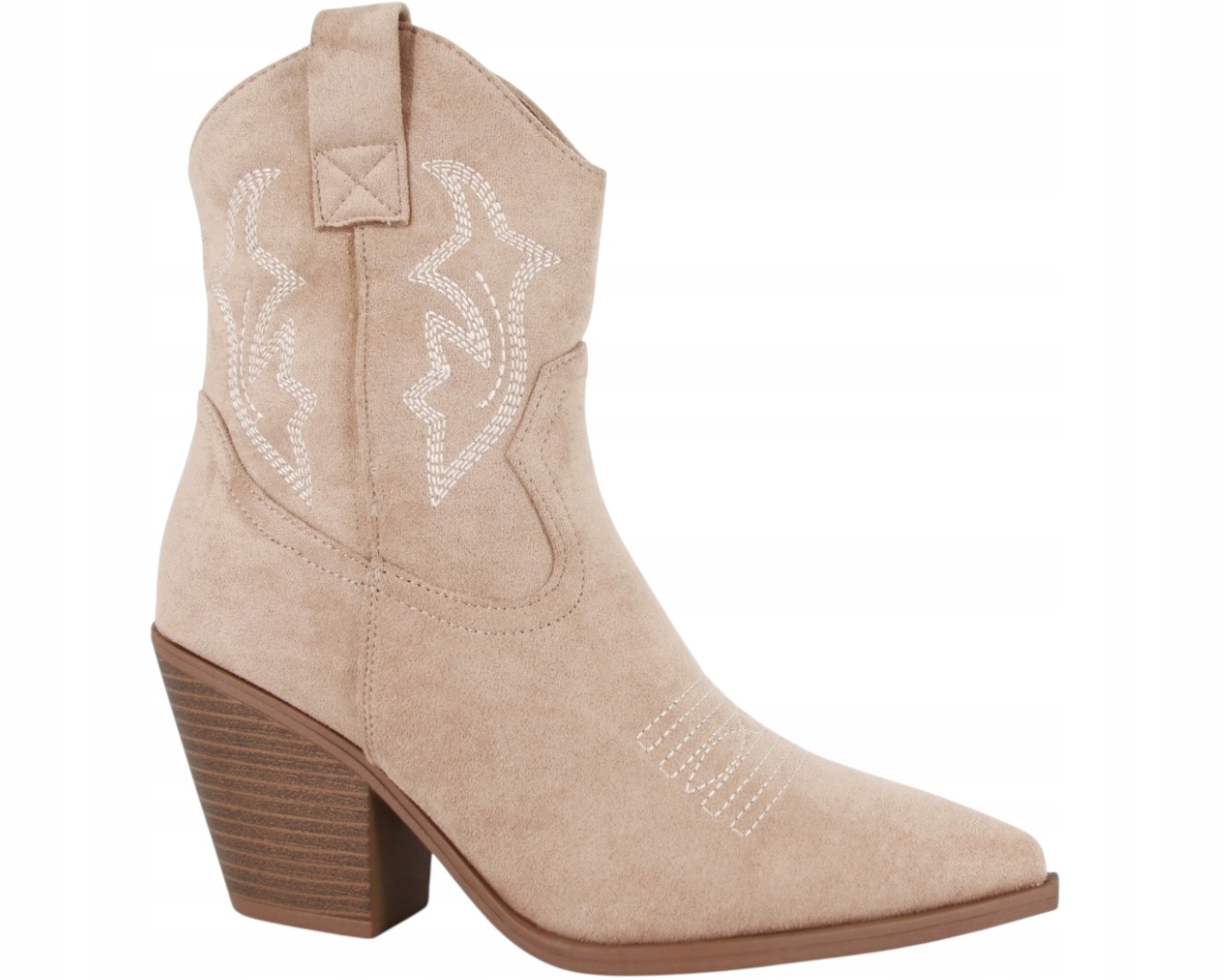 Kotníkové Boty Kovbojské Boty Semišové Krátké Kozačky Dámské Boty Khaki 41