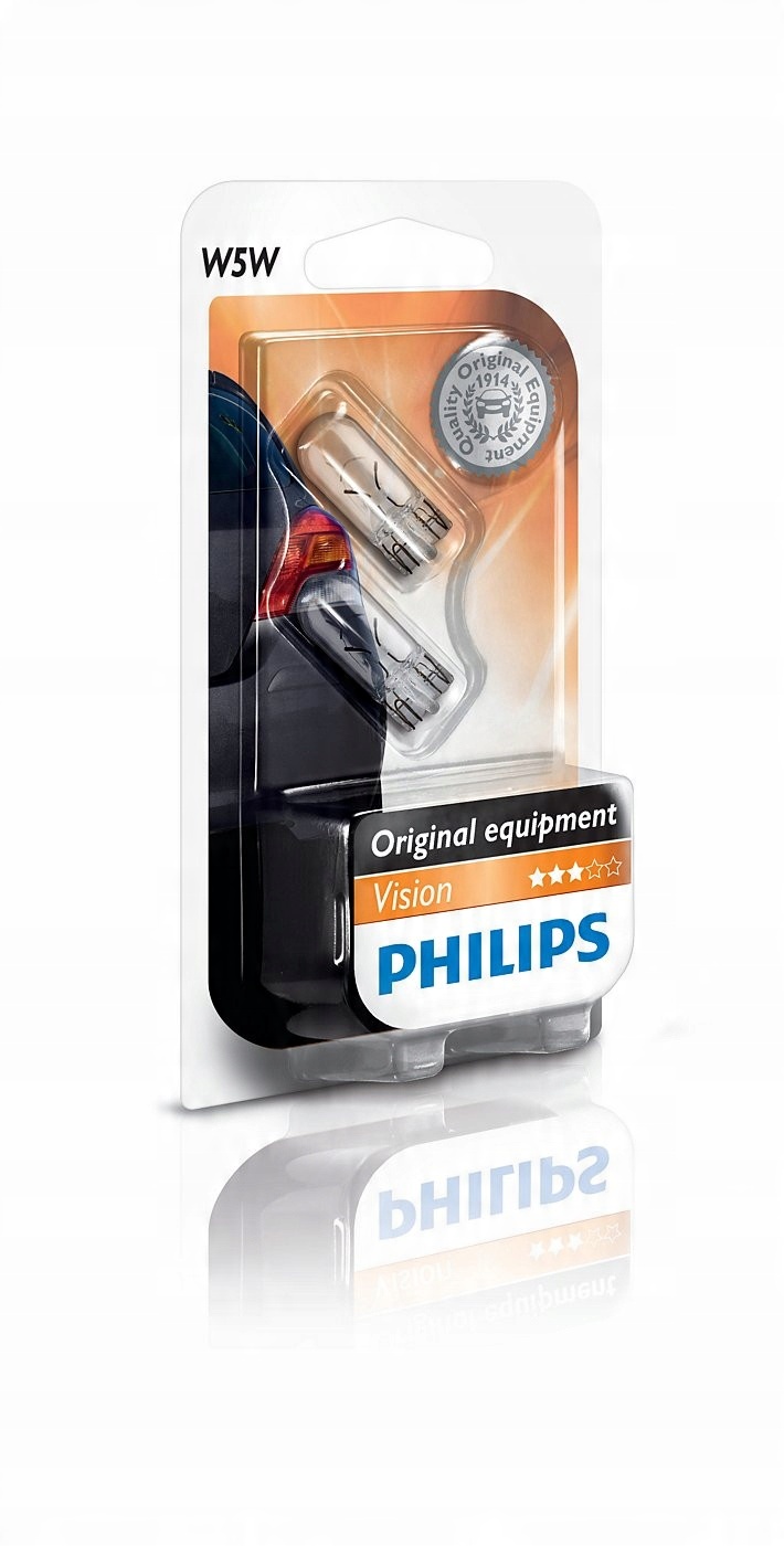 

Philips Zestaw Zarowek W5W 12V W2,1X9,5D 12961B2