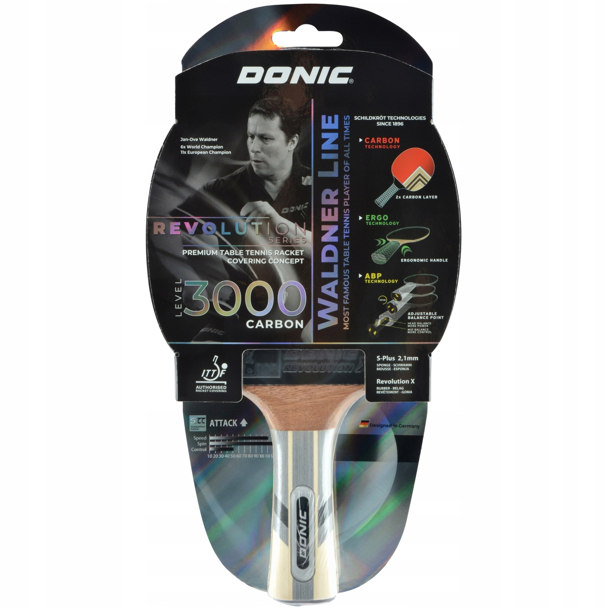 Pálka na stolní tenis Donic Waldner 3000 Ping Pong Stolní tenis
