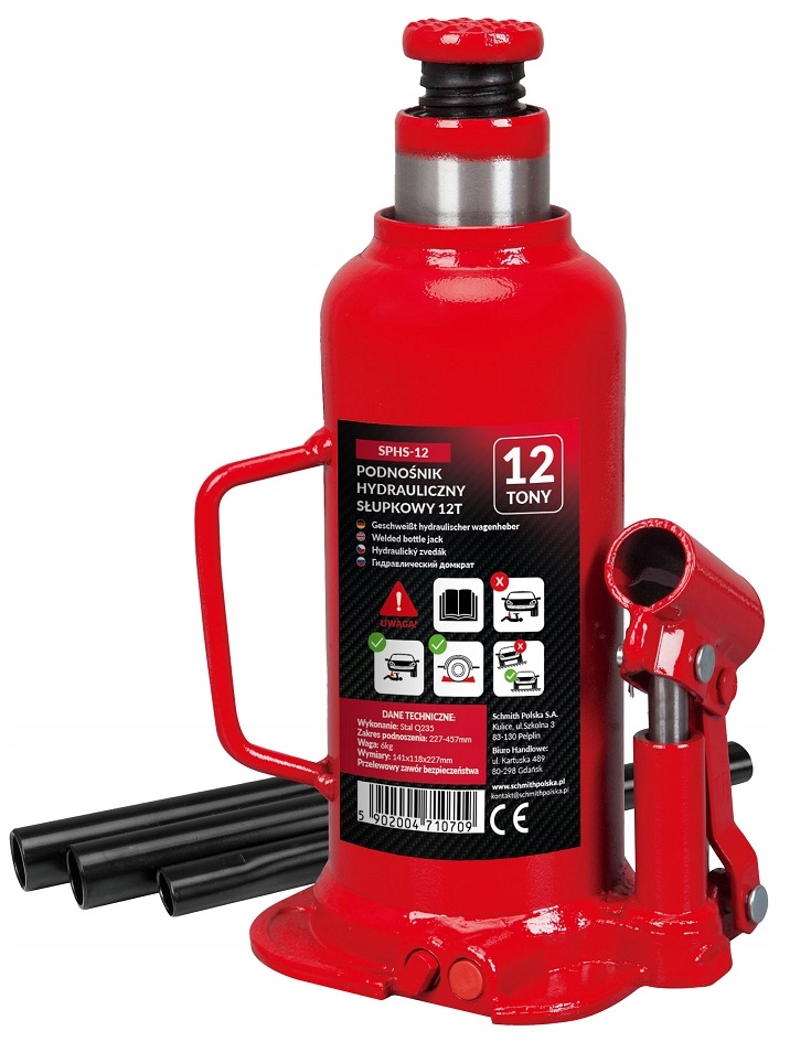 Hever Do Auta Sloupkový Hydraulický Lahvový Levák 12T Schmith