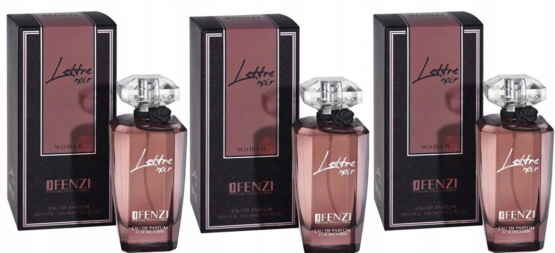 JFenzi Lettre Noir Women 3x100ml eau da parfum+ Dárek