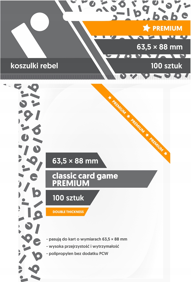 

Koszulki Na Karty Rebel Premium 63,5x88 Ccg