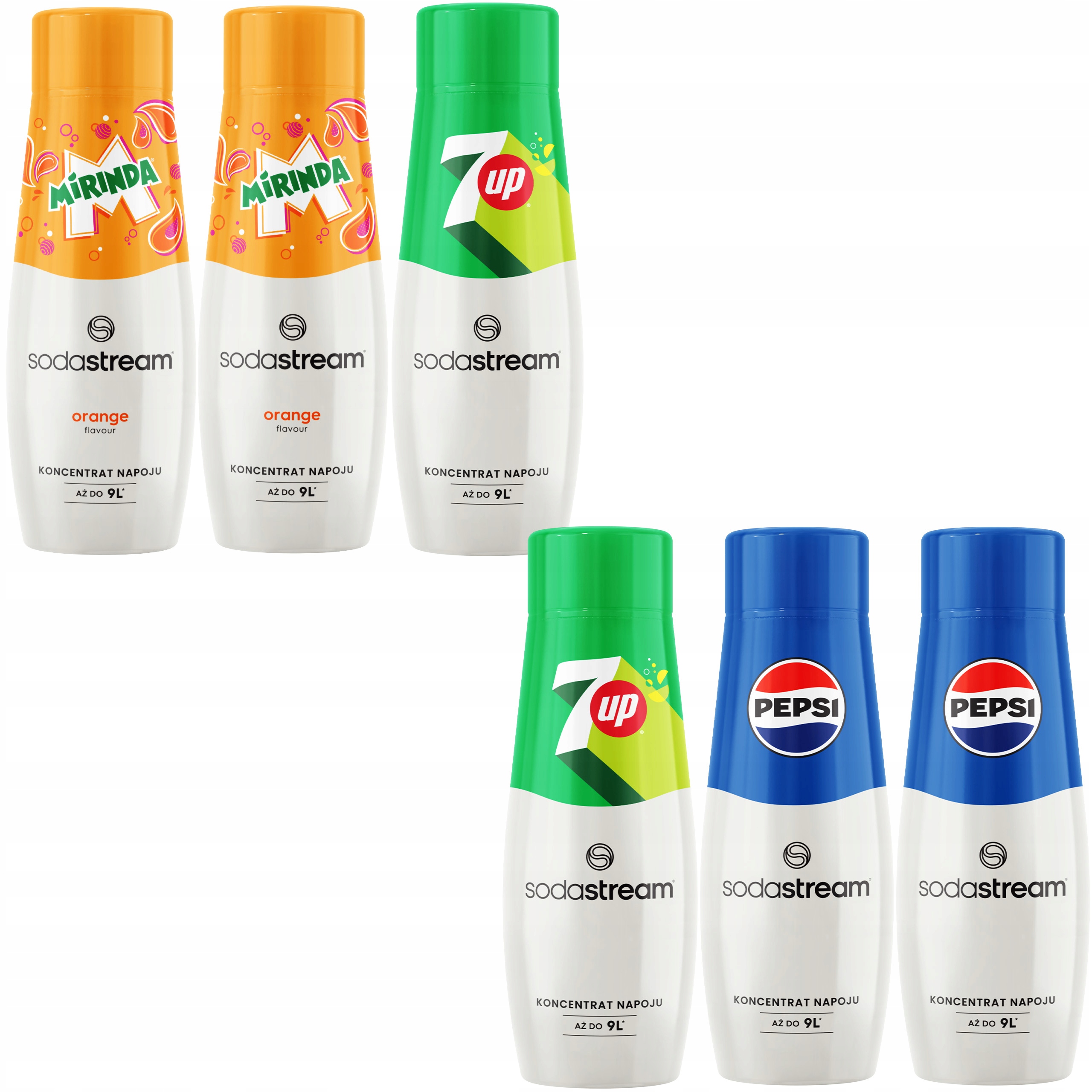 Sodastream Sirup sada 2xPEPSI 2xMIRINDA 2x7UP)