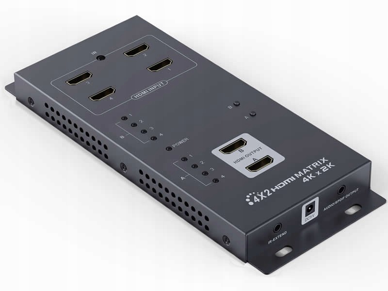 Kábel PremiumCord Hdmi maticový prepínač 4:2 s audiom Hdmi Hdmi 0 m