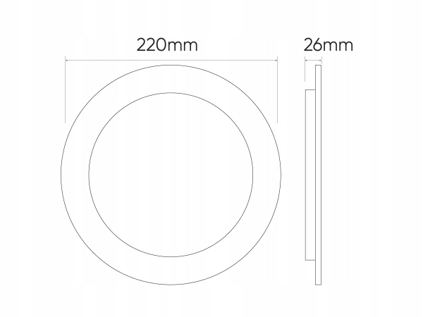 Oprawa DOWNLIGHT 24W 2550lm 4000K OKRĄGŁA MOLLY Marka LEDLine