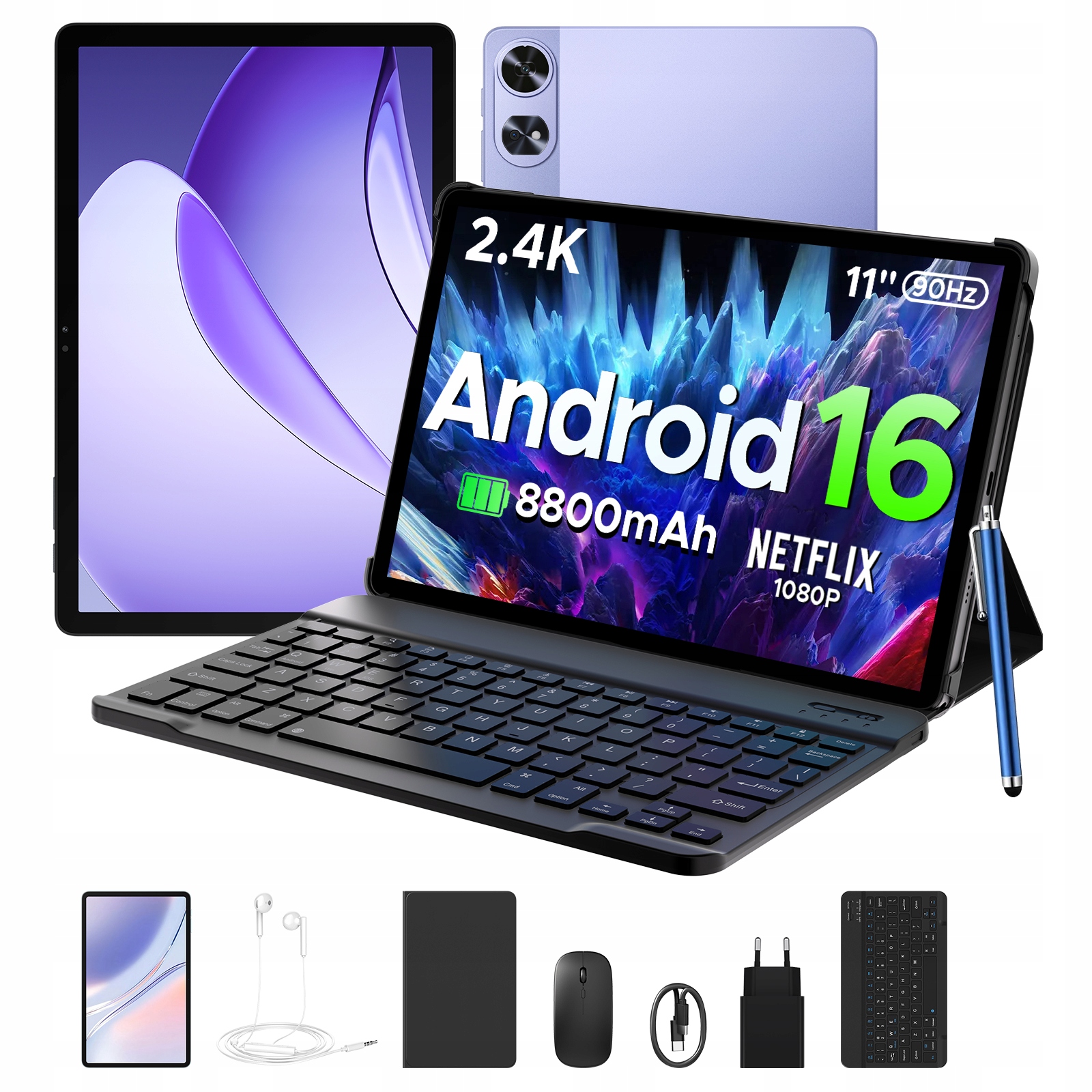 Tablet Pockam P11PRO 11'' Android16 8/128GB 8800mAh 90Hz WiFi Gps Zestaw