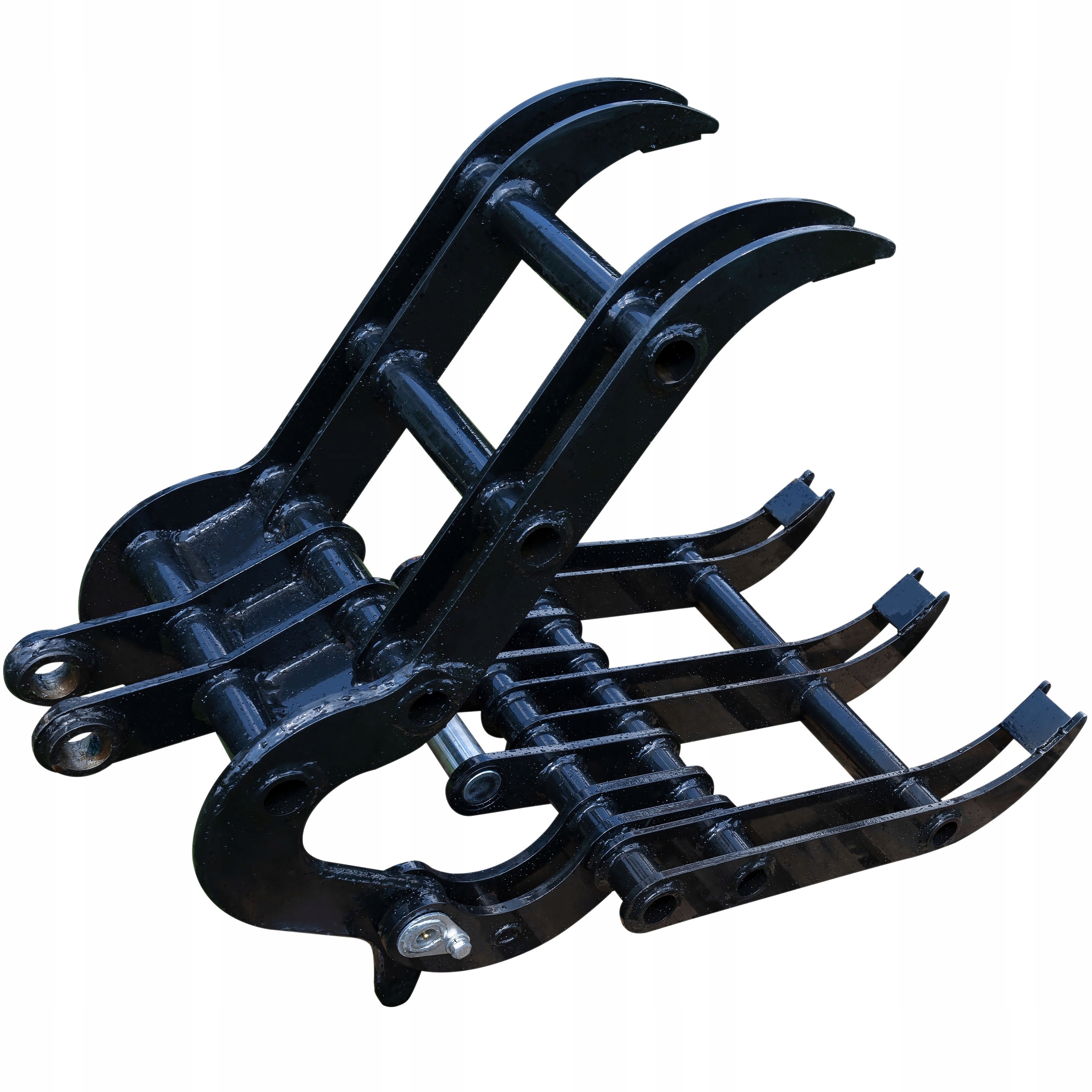 Ozubený Uchopovač Vidlí Pro Bagr 4T 60X57 CM Pro Kořeny Dřevěného Šrotu, Ocelový