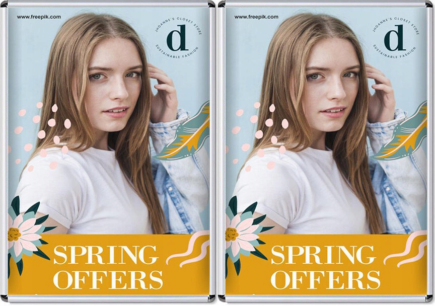 RAMKA ZATRZASKOWA A4 NA PLAKAT INFORMACYJNA x 2