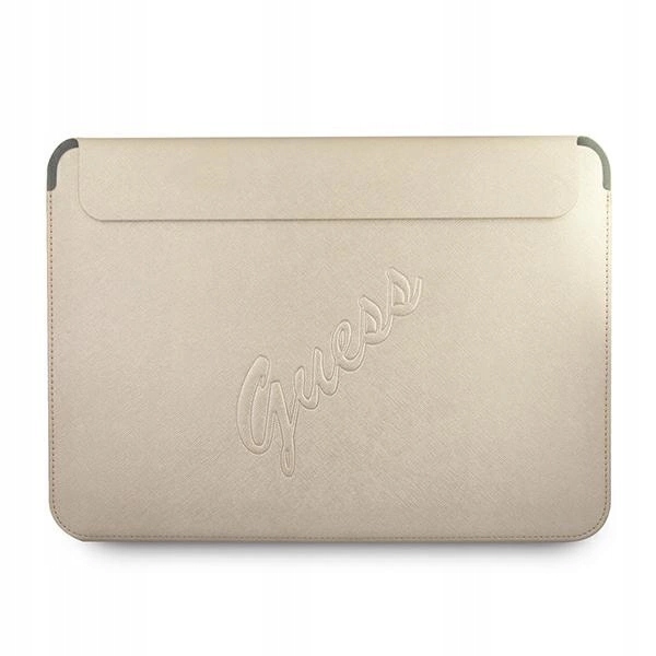 Pouzdro Guess Saffiano Script pro notebook 13'' zlaté