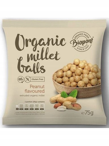 Levně 6 x Jáhlové křupky Biopont s arašídy 75 g Bio