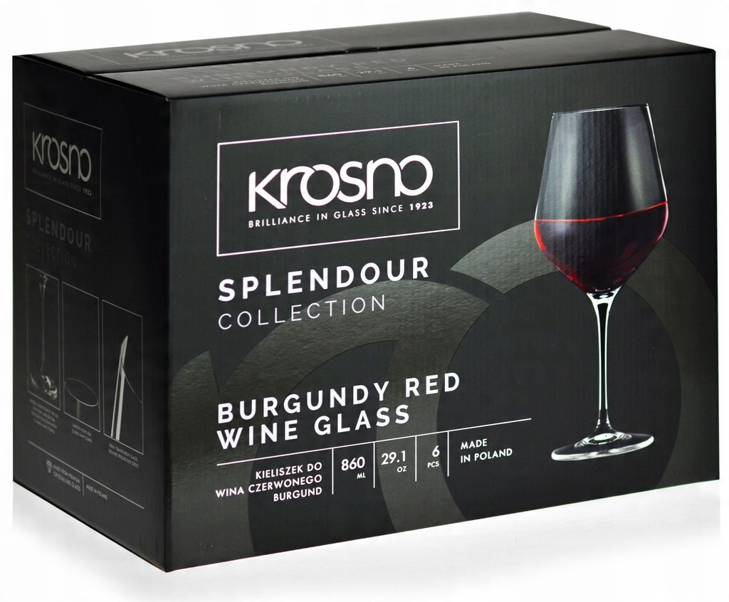 

Kieliszki do wina burgund Krosno Splendour 860ml