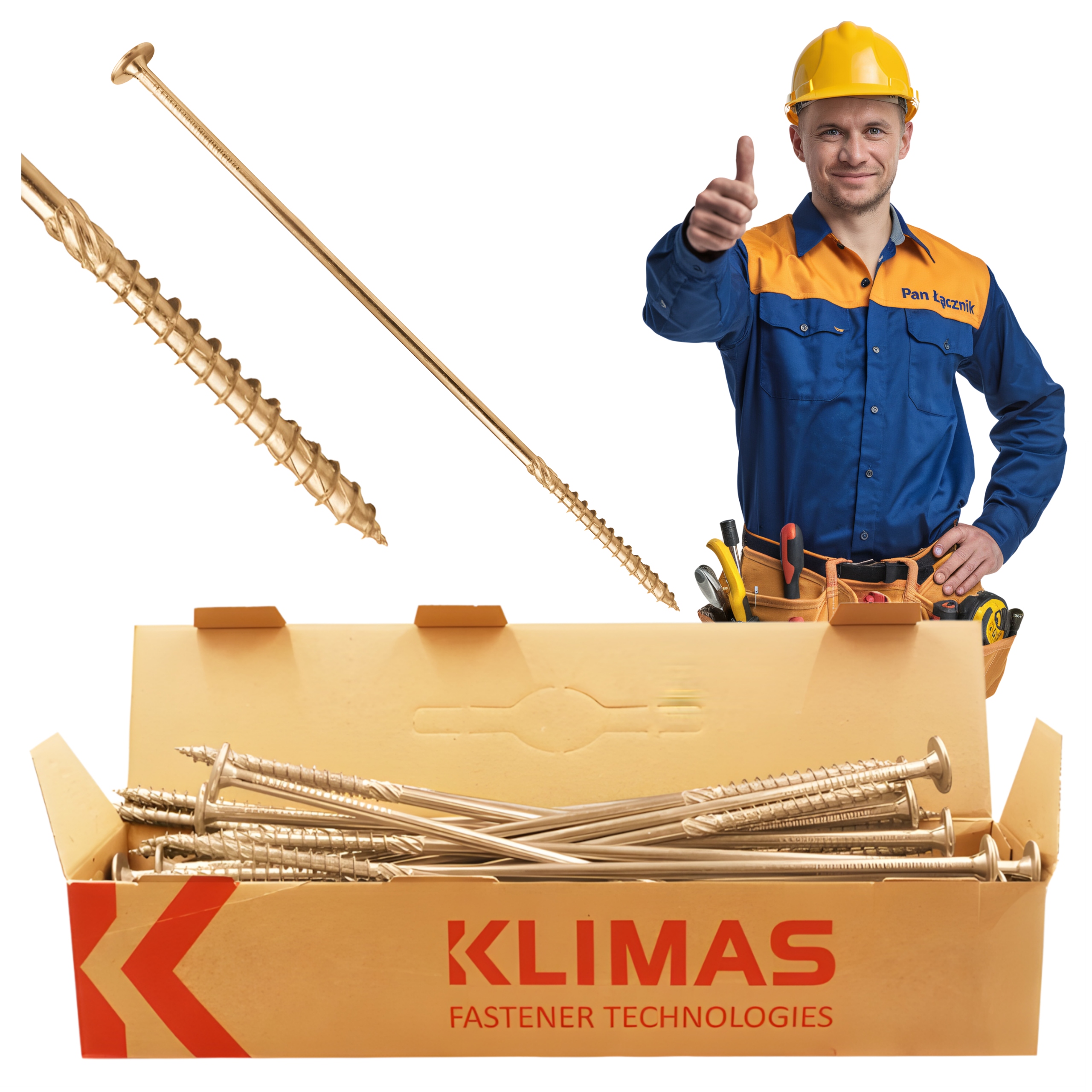 Tesařské Vruty Do Dřeva 10x360 Talířové Torx 25 Ks WKCP-10360 Klimas