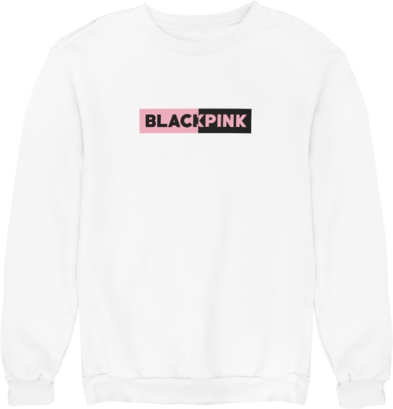 

Blackpink Bluza Damska Kpop Black Pink Biała 1 M