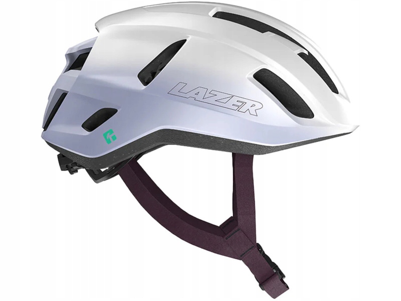 Kask rowerowy Lazer Sphere KinetiCore Biało-fioletowy Szosowy (rozmiar S)