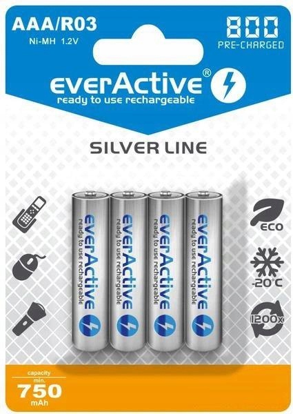 

4 Akumulatorki ecerActive Aaa R03 800mAh 1,2V