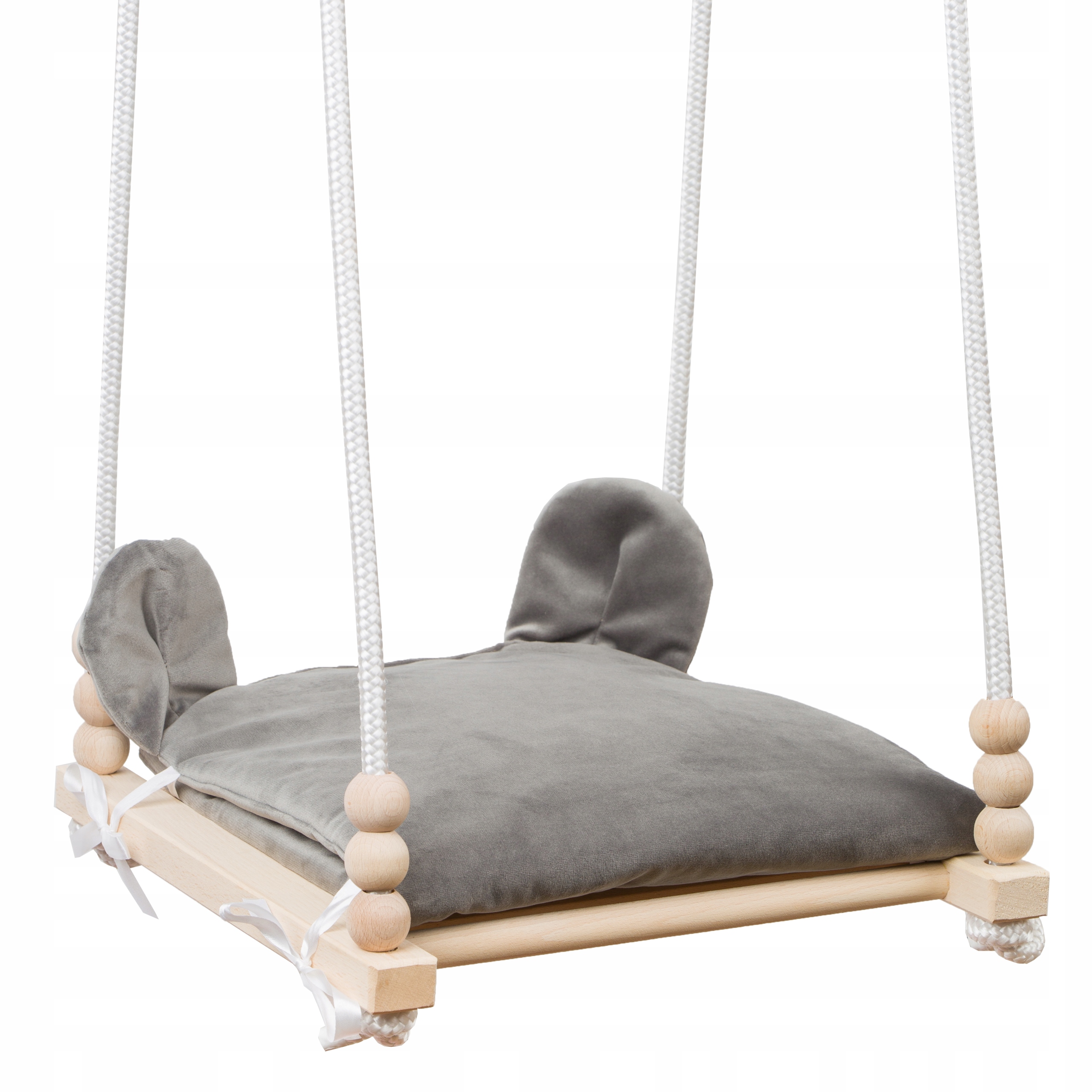 HUŚTAWKA DLA DZIECI DO DOMU I OGRODU TARAS 3W1 MOCNA DREWNIANA podusie miś Marka inna