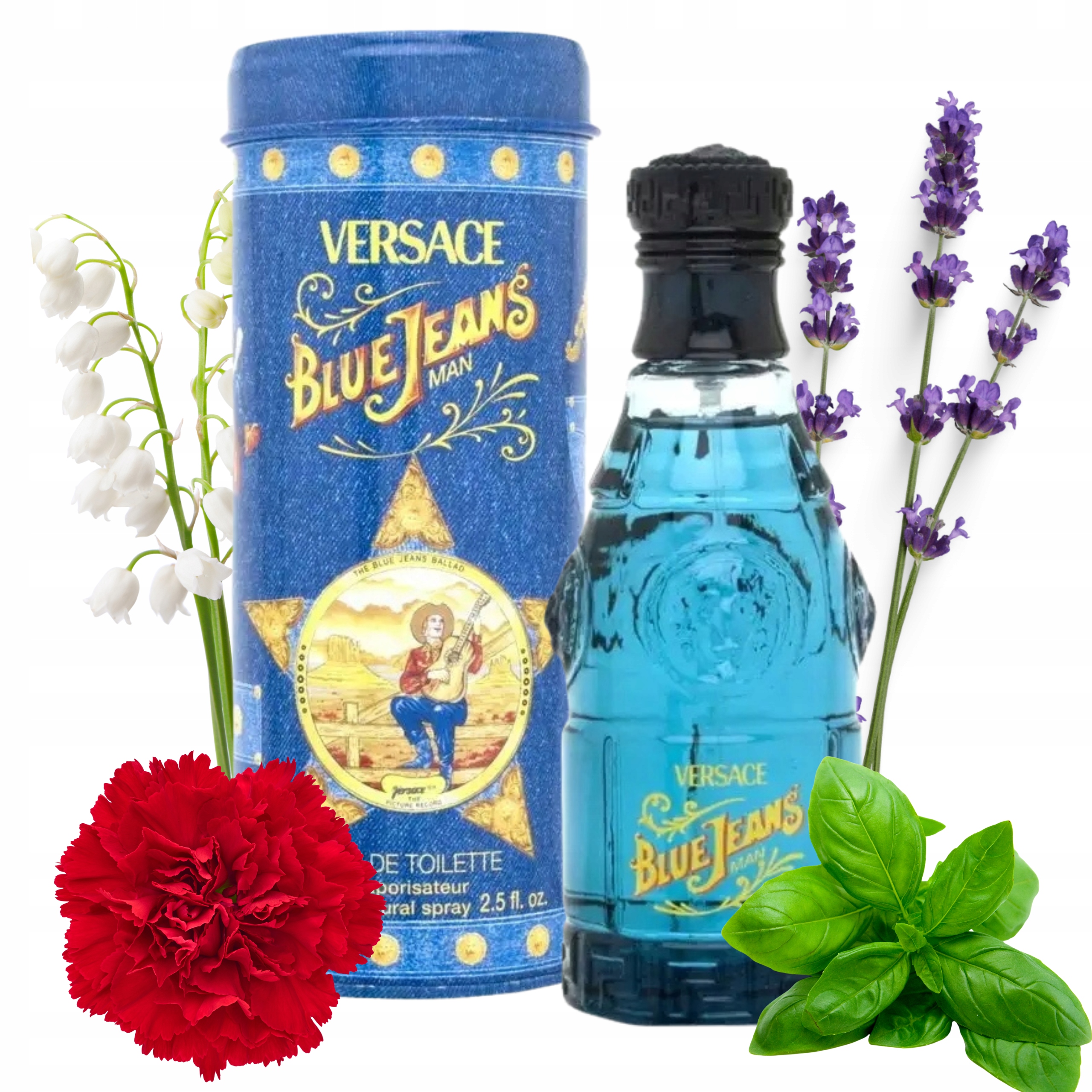 Perfumy Męskie Versace Blue Jeans 75 ml woda toaletowa Edt