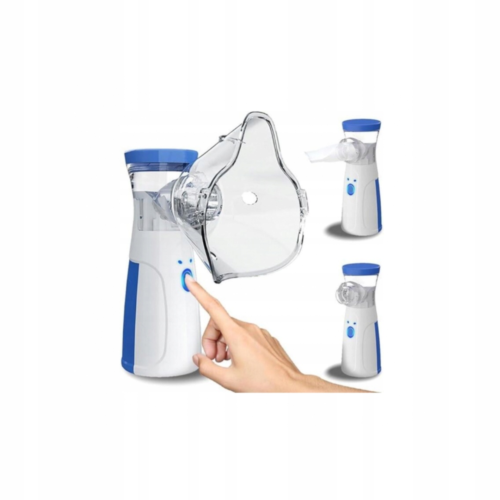 INHALATOR NEBULIZATOR DLA DZIECI I DOROSŁYCH CICHY PRZENOŚNY SIATKOWY