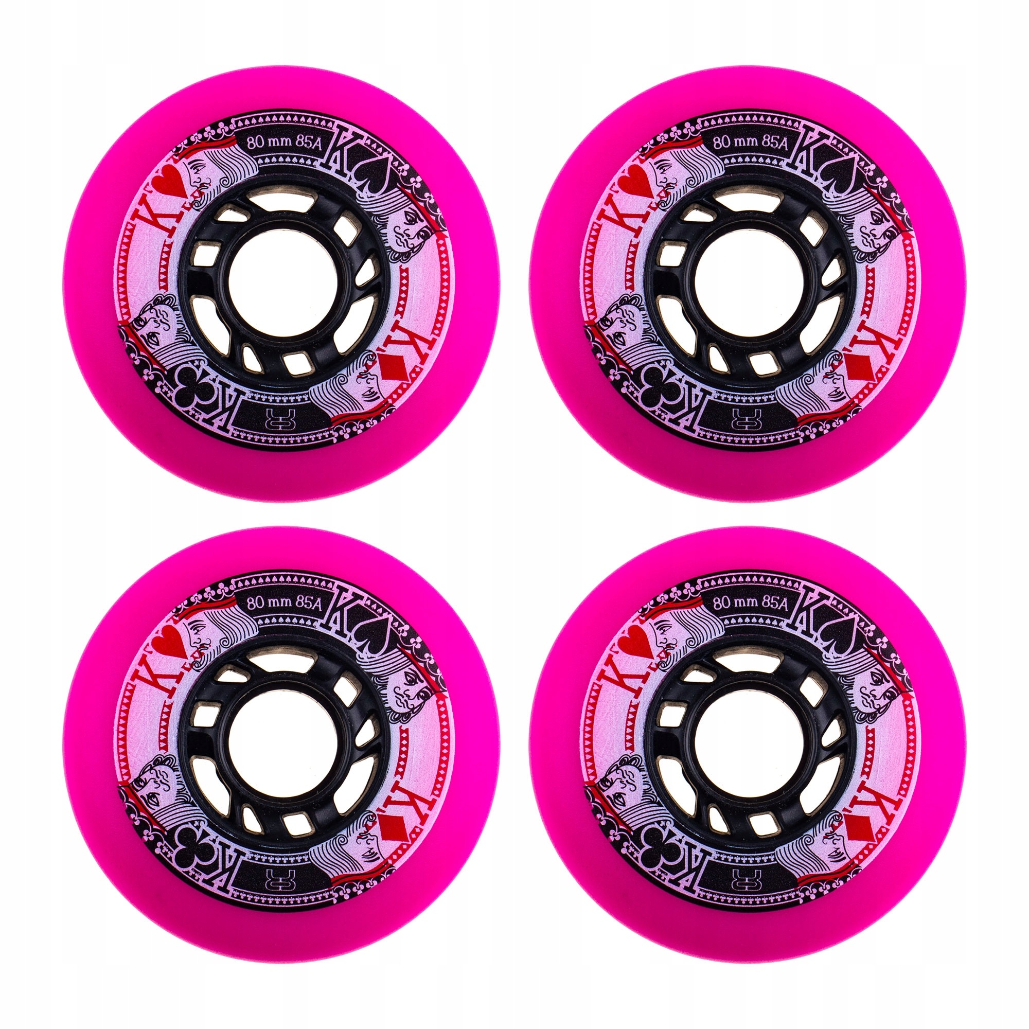 Kolečka na kolečkové brusle Městské Freeride Fr Street Kings 80 mm/85A Růžová 4 kusy