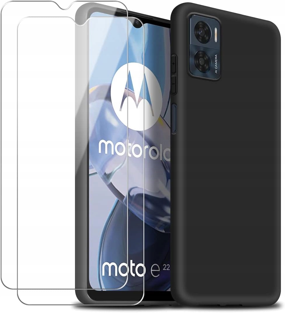 

Etui Matowe Slim do Moto E22 E22i +2x Szkło