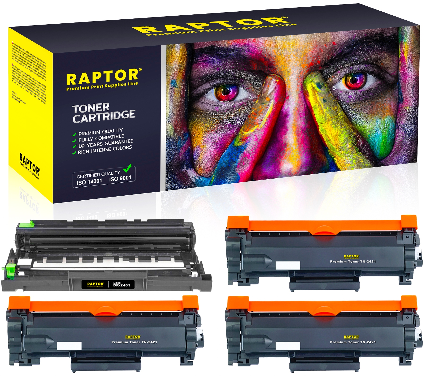 3x Toner TN2421 Buben DR2401 pro MFC-L2732DW