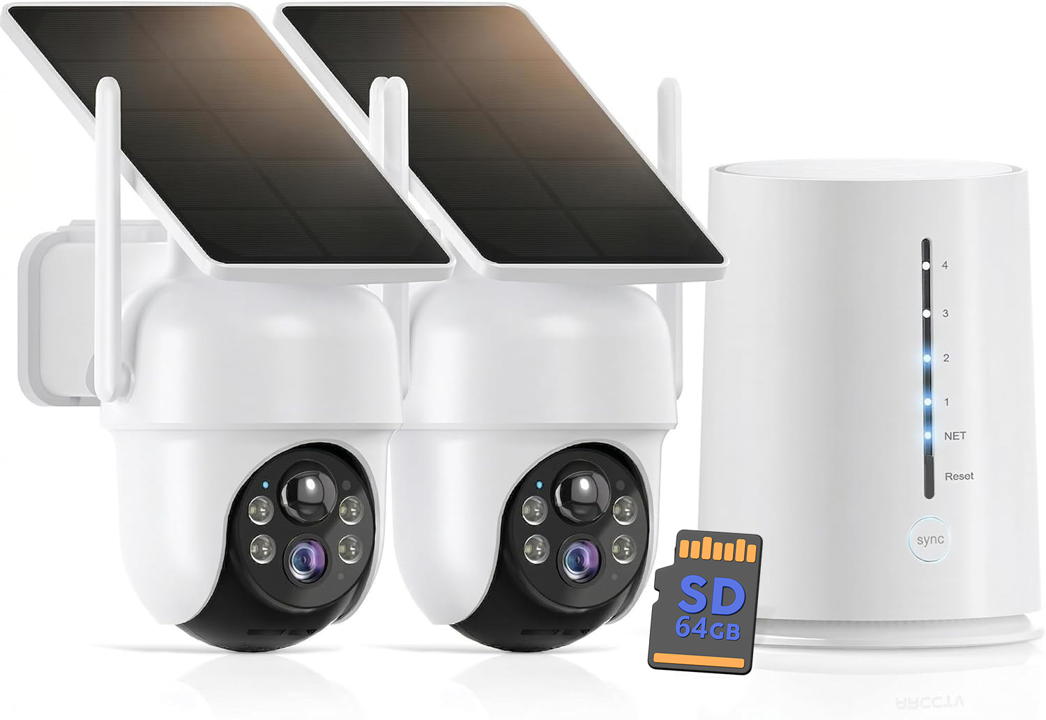 Sada 2 kamer 4MP Solární bezpečnostní systém Venkovní kamera Wifi