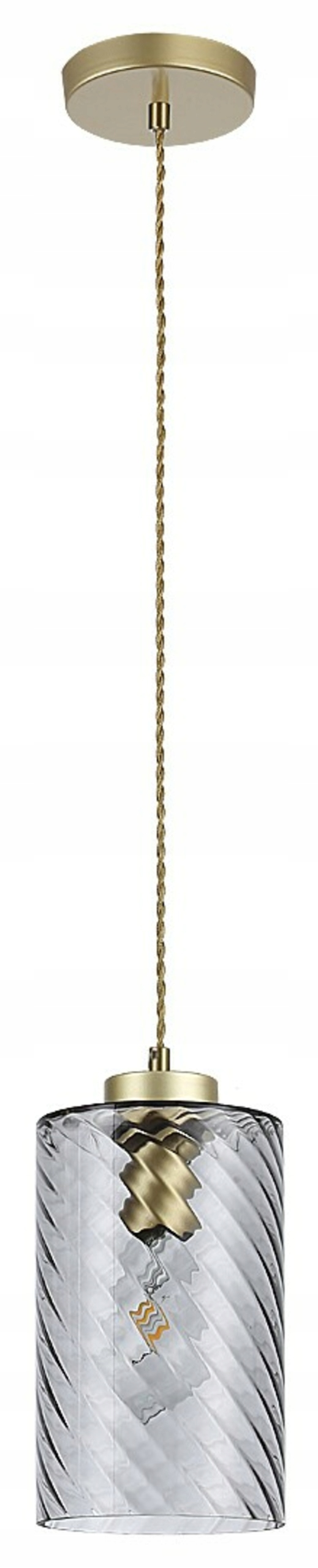 Rabalux Sheila závesné svietidlo E27 zlaté s dymovým sklom 5228
