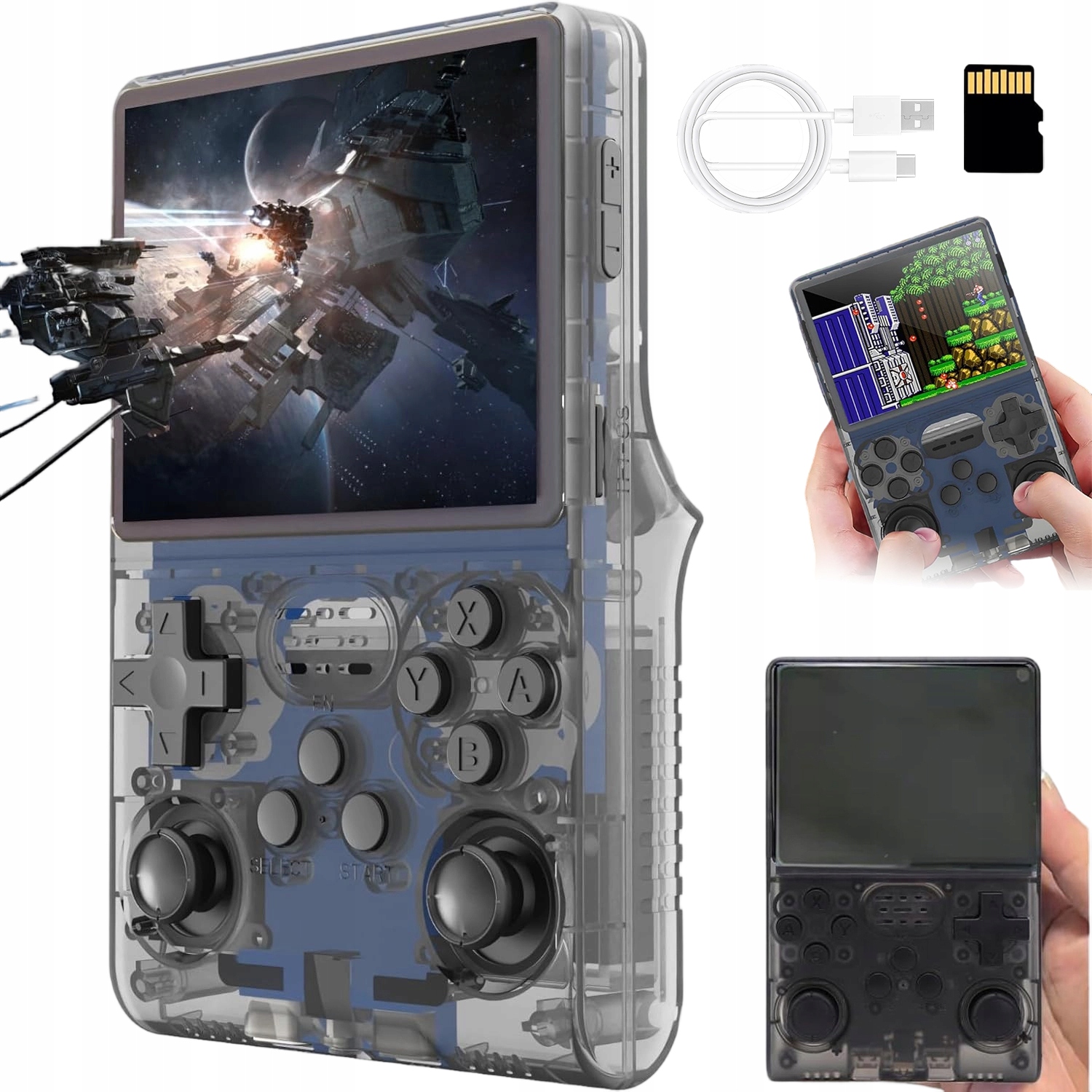 Retro Konsola R40S Pro 3.5 Cal 256GB Gier Wbudowane Czarna