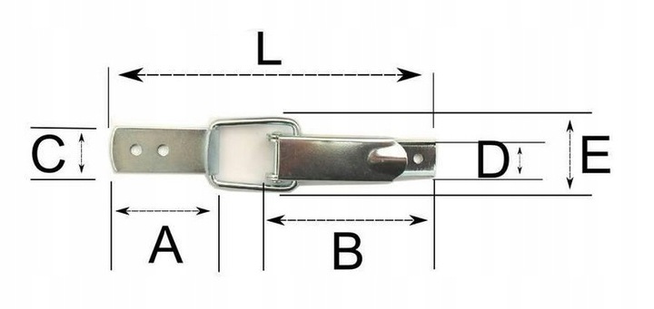 ZAMKNIĘCIE BURTOWE DO SKRZYŃ 80x13mm Kod producenta ZS80