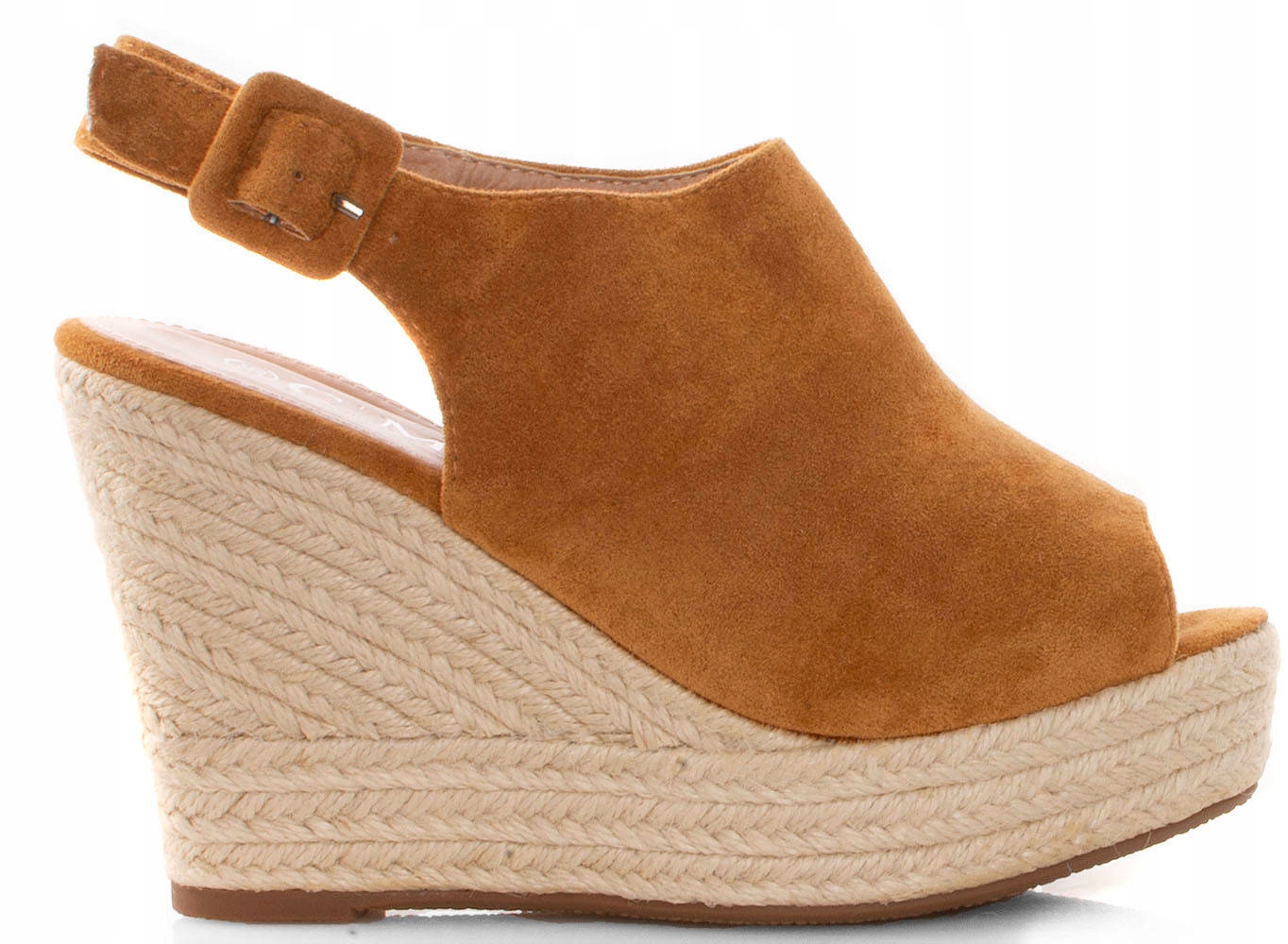 

5656 Camel Sandały Espadryle Na Koturnie 39