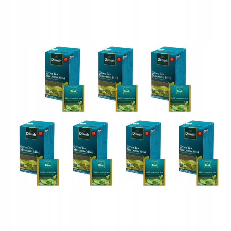 7x Herbata zielona Dilmah Moroccan Mint 20 kopert
