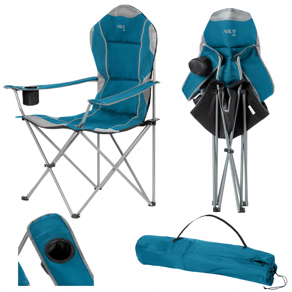 Krzesełko Turystyczne Składane Wędkarskie Kempingowe Plażowe Ogrodowe Nils