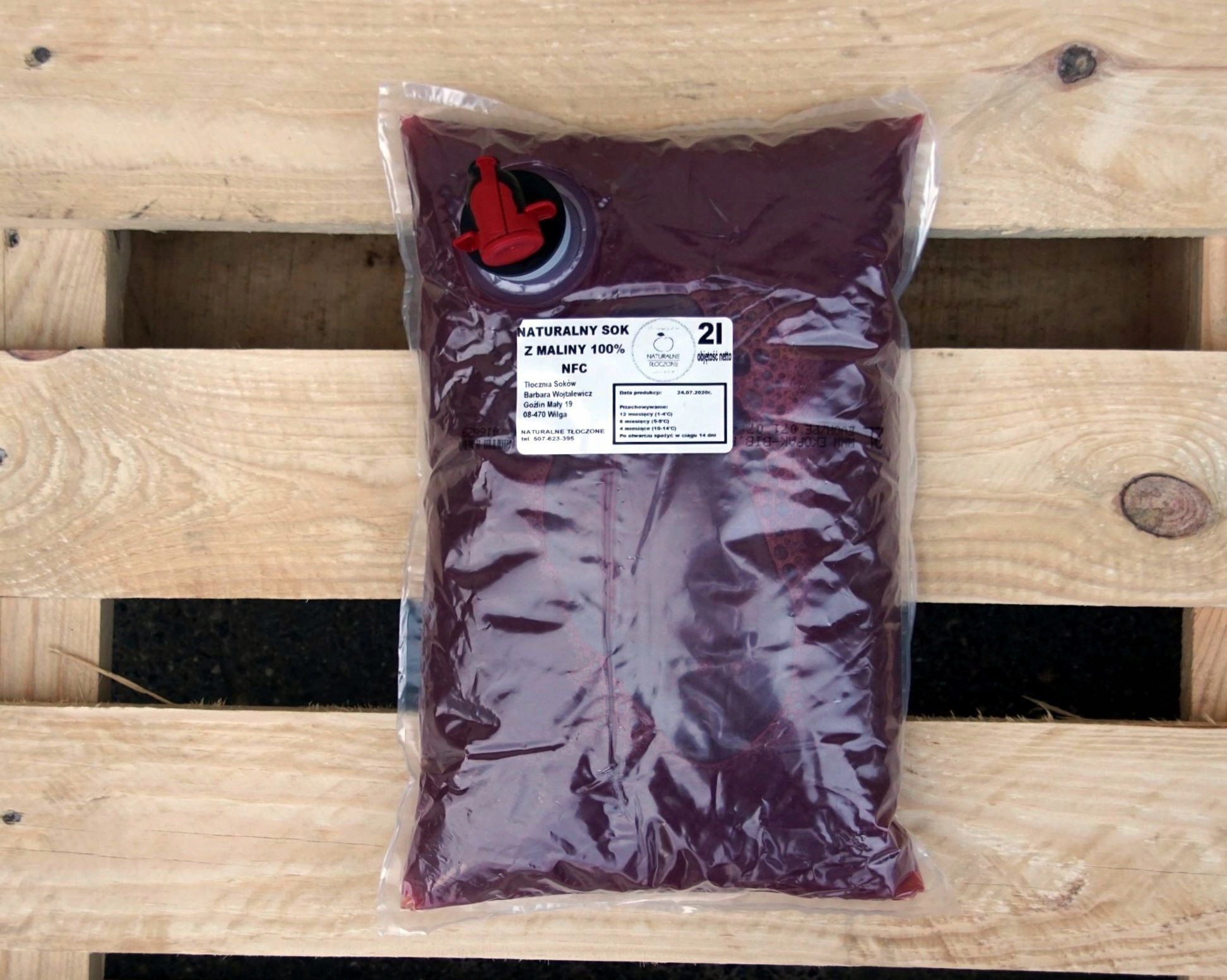 

Sok z maliny 100% 5l (nfc, z malin, malinowy)