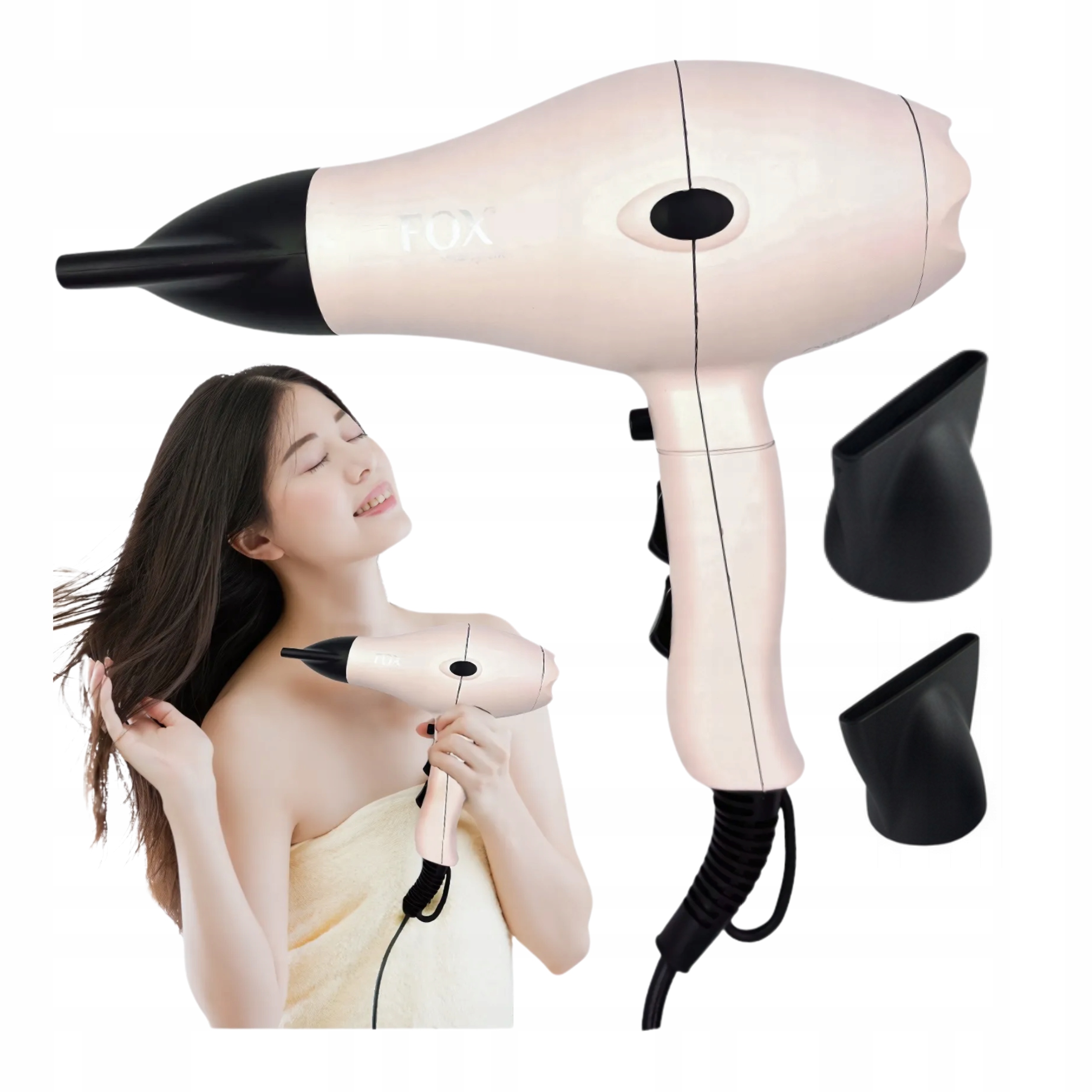 Suszarka Do Włosów Fox Smart Front Ice Rose 2100W Jonizacja Zimny Nawiew