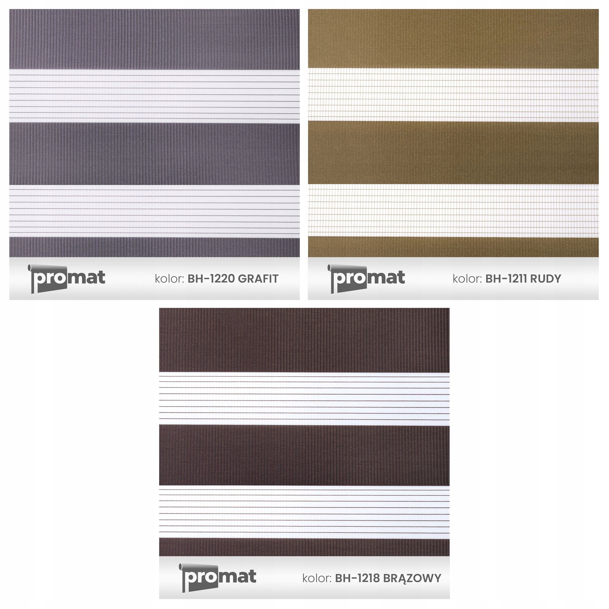 Roleta Dzień Noc na wymiar z napinaczem 51x215 cm Typ montażu bezinwazyjny