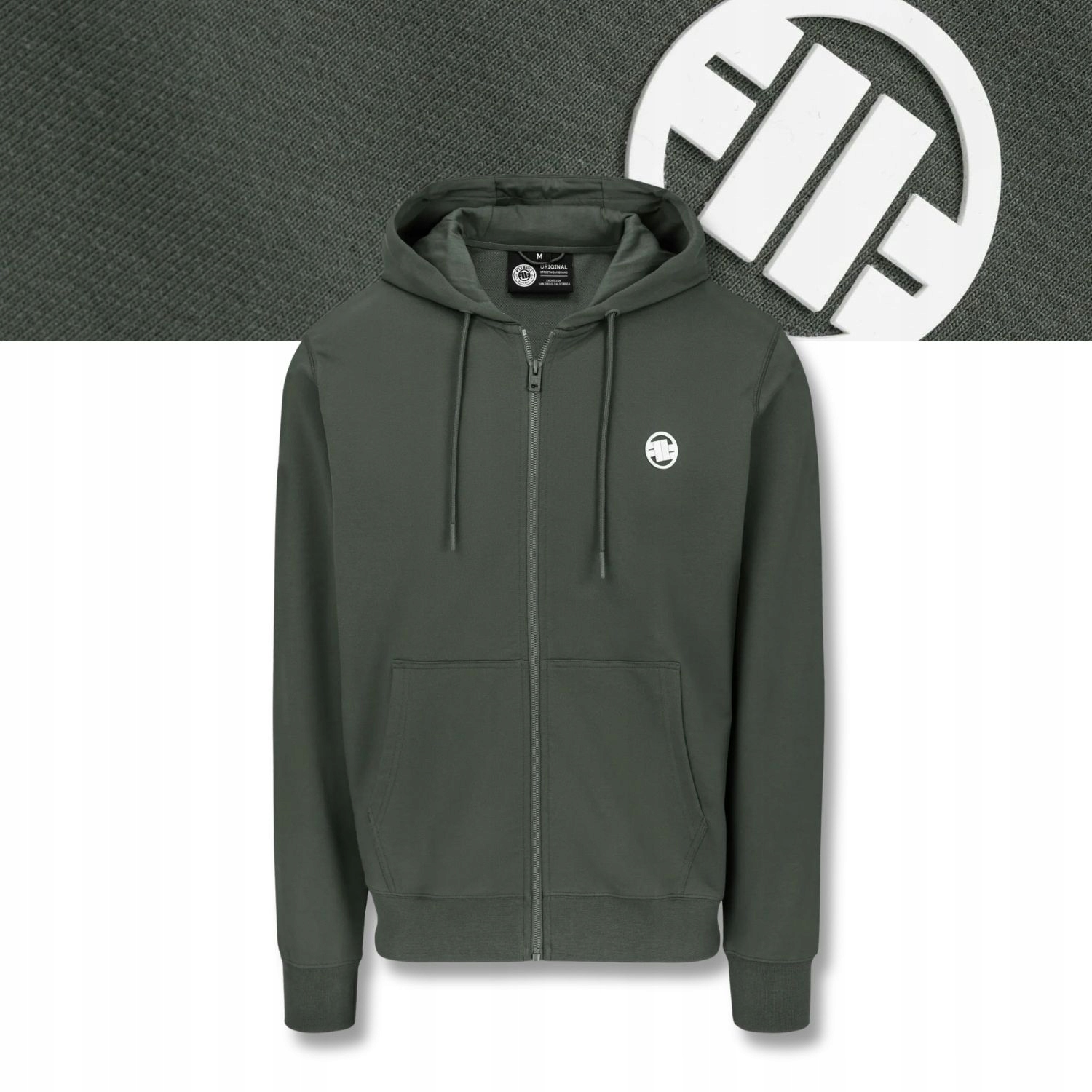 Pánská Rozepínací mikina s kapucí Pitbull Small Logo Nugget pohodlná L