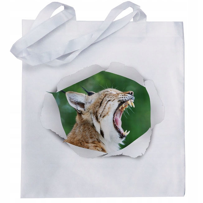 

Torba eko ze zdjęciem zwierzę ryś na prezent