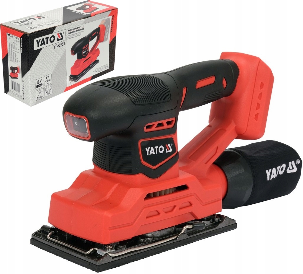 

Yato Szlifierka Oscylacyjna 18V 90X187MM YT-82751