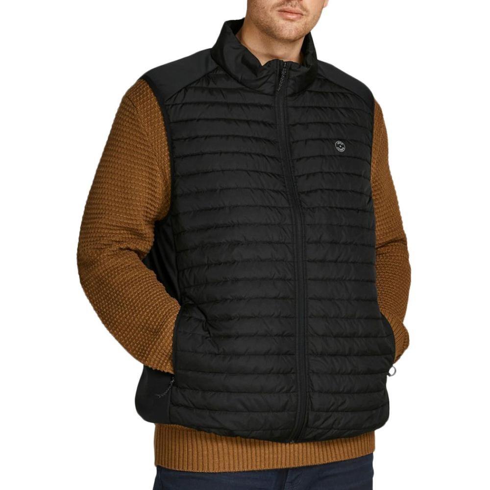 Jack&jones Plus Velikost Pánská Prošívaná Vesta Černá Casual 3XL 6EA